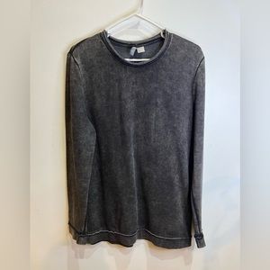 Divided H&M charcoal gray long sleeve t shirt drape small